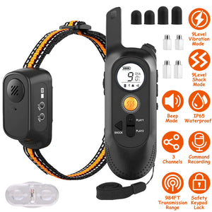 984FT Dog Training Collar IP65 Waterproof Pet