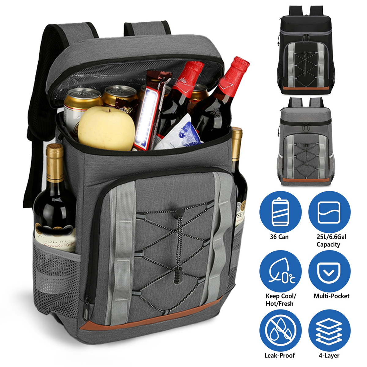 Cooler Backpack 36 Can Leakproof — Outdoor Recreation