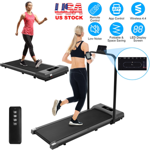 2-in-1 Under Desk Folding Treadmill Foldable Walking Pad — Fitness Equipment