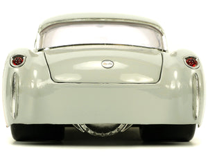 1957 Chevrolet Corvette Beige with Pink Interior with Bugs Bunny Figure "Looney Tunes" "Hollywood Rides" Series 1/24 Diecast Model Car by Jada
