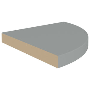 Floating Corner Shelf Gray 13.8"x13.8"x1.5" MDF