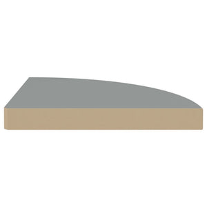 Floating Corner Shelf Gray 13.8"x13.8"x1.5" MDF