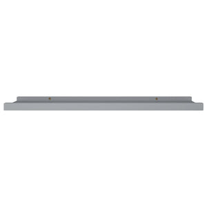 Picture Frame Ledge Shelves 2 pcs Gray 31.5"x3.5"x1.2" MDF