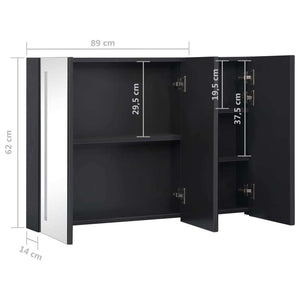 LED Bathroom Mirror Cabinet 35"x5.5"x24.4