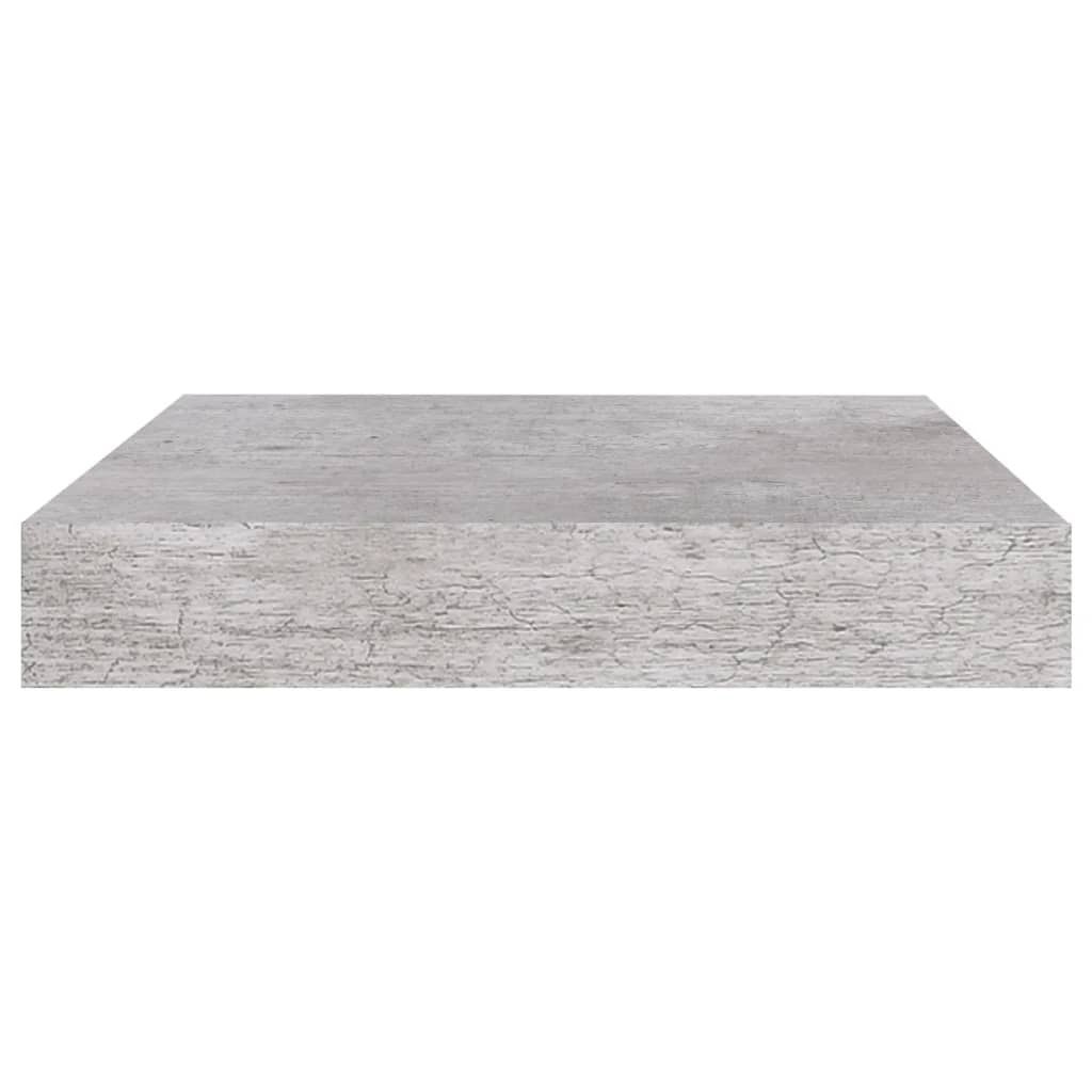 Floating Wall Shelves 2 pcs Concrete Gray 9.1"x9.3"x1.5" MDF
