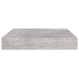 Floating Wall Shelves 2 pcs Concrete Gray 9.1"x9.3"x1.5" MDF