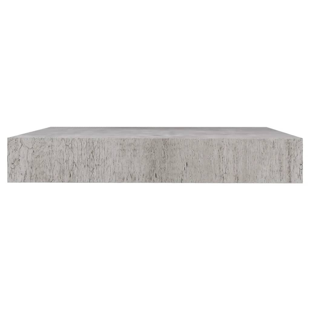 Floating Wall Shelves 2 pcs Concrete Gray 9.1"x9.3"x1.5" MDF