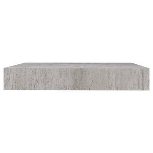 Floating Wall Shelves 2 pcs Concrete Gray 9.1"x9.3"x1.5" MDF