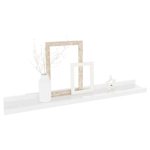Wall Shelves 2 pcs High Gloss White 23.6"x3.5"x1.2