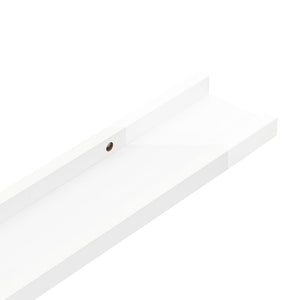 Wall Shelves 2 pcs High Gloss White 23.6"x3.5"x1.2
