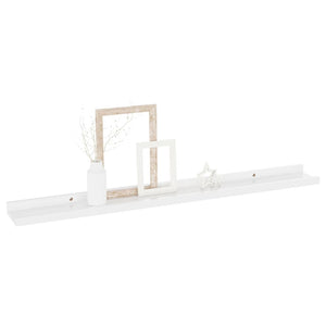 Wall Shelves 4 pcs High Gloss White 31.5"x3.5"x1.2