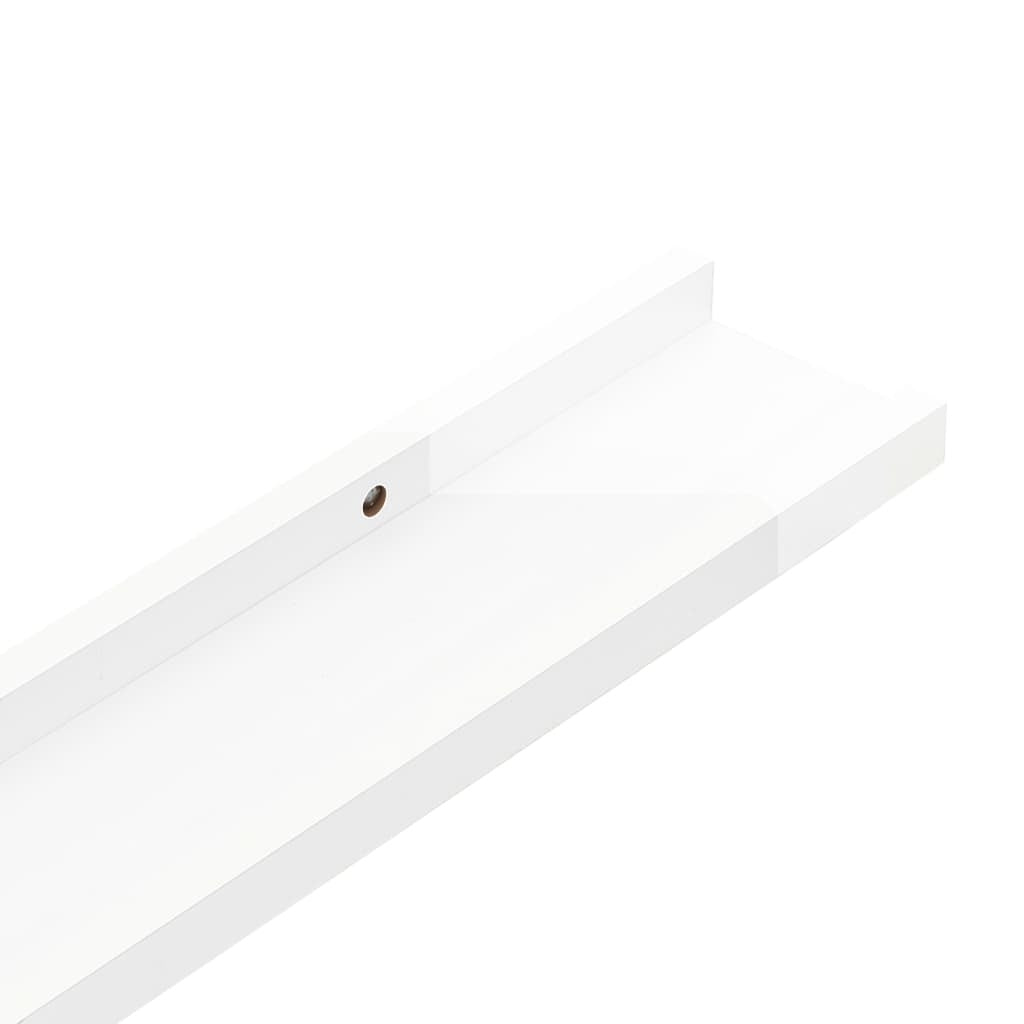 Wall Shelves 4 pcs High Gloss White 31.5"x3.5"x1.2