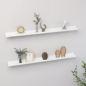 Wall Shelves 2 pcs White 39.4"x3.5"x1.2