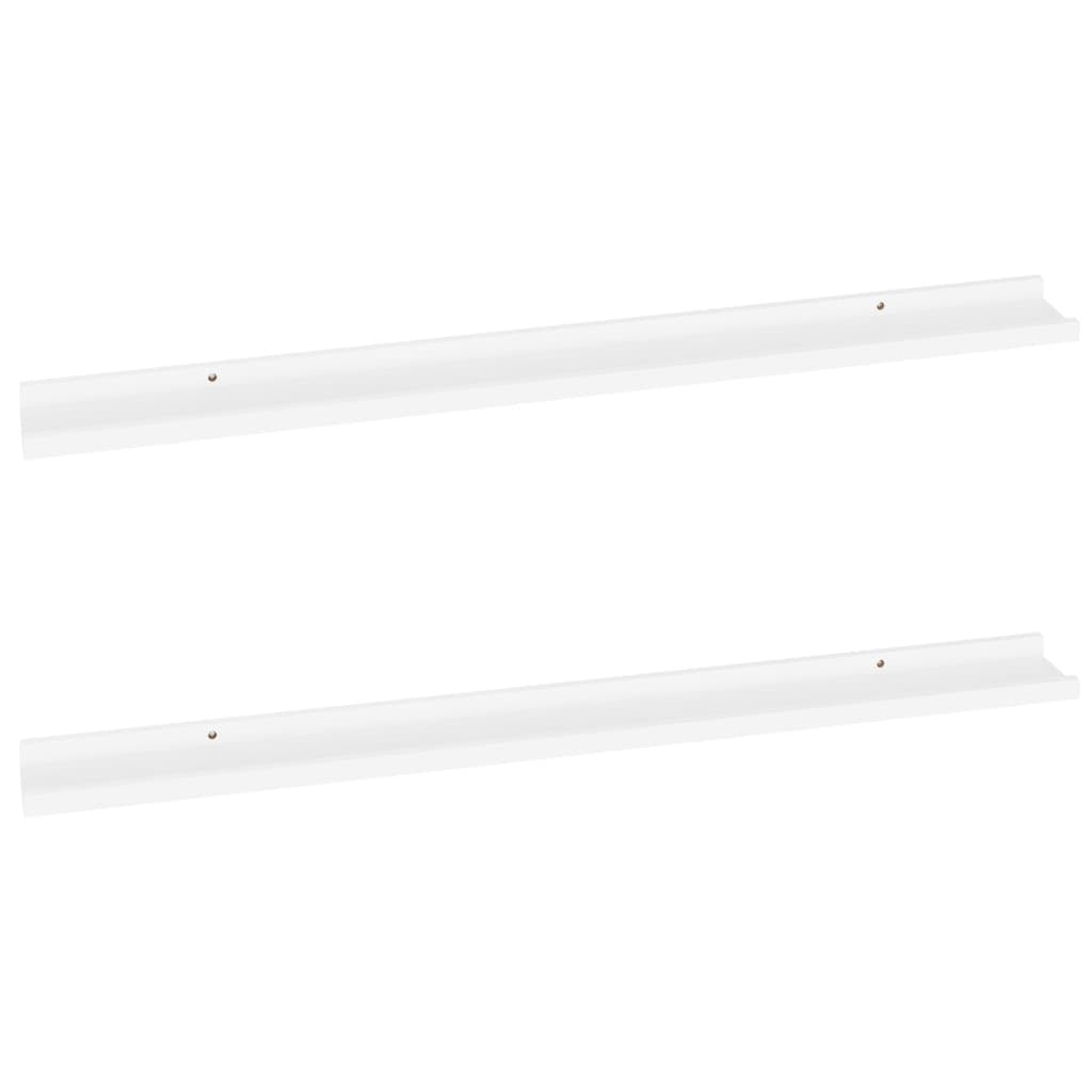 Wall Shelves 2 pcs White 39.4"x3.5"x1.2