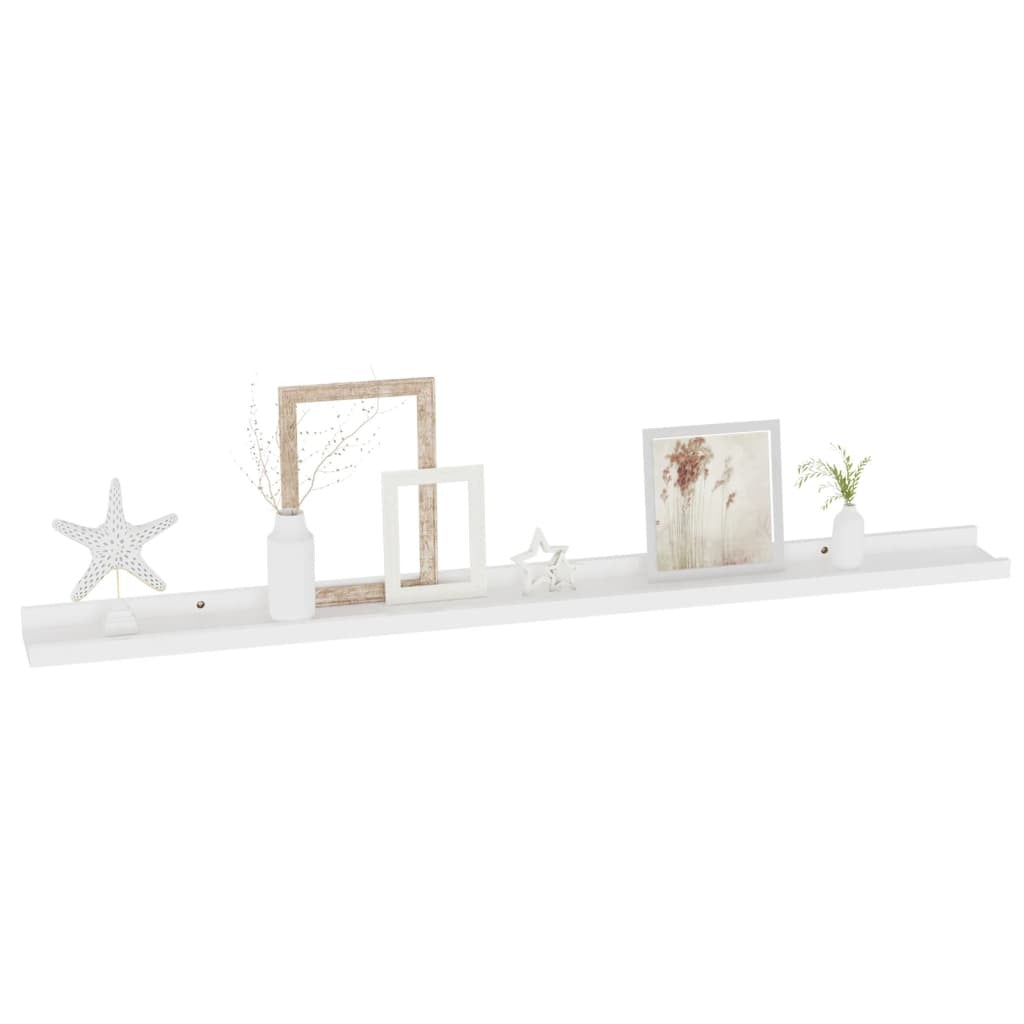 Wall Shelves 2 pcs White 39.4"x3.5"x1.2
