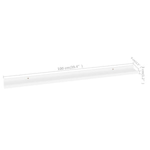 Wall Shelves 2 pcs White 39.4"x3.5"x1.2