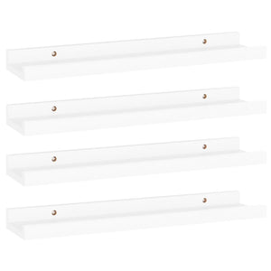 Wall Shelves 4 pcs White 15.7"x3.5"x1.2