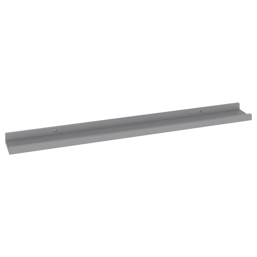 Wall Shelves 4 pcs Gray 31.5"x3.5"x1.2