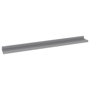 Wall Shelves 4 pcs Gray 31.5"x3.5"x1.2