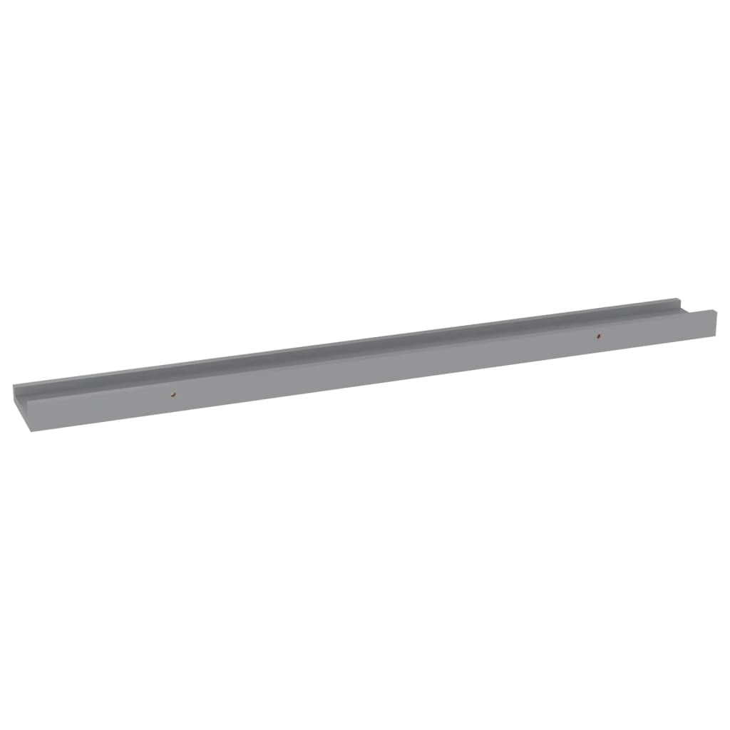 Wall Shelves 4 pcs Gray 31.5"x3.5"x1.2