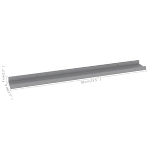 Wall Shelves 4 pcs Gray 31.5"x3.5"x1.2