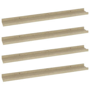 Wall Shelves 4 pcs Sonoma Oak 31.5"x3.5"x1.2
