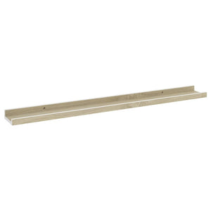 Wall Shelves 4 pcs White and Sonoma Oak 31.5"x3.5"x1.2