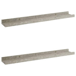 Wall Shelves 2 pcs Concrete Gray 23.6"x3.5"x1.2
