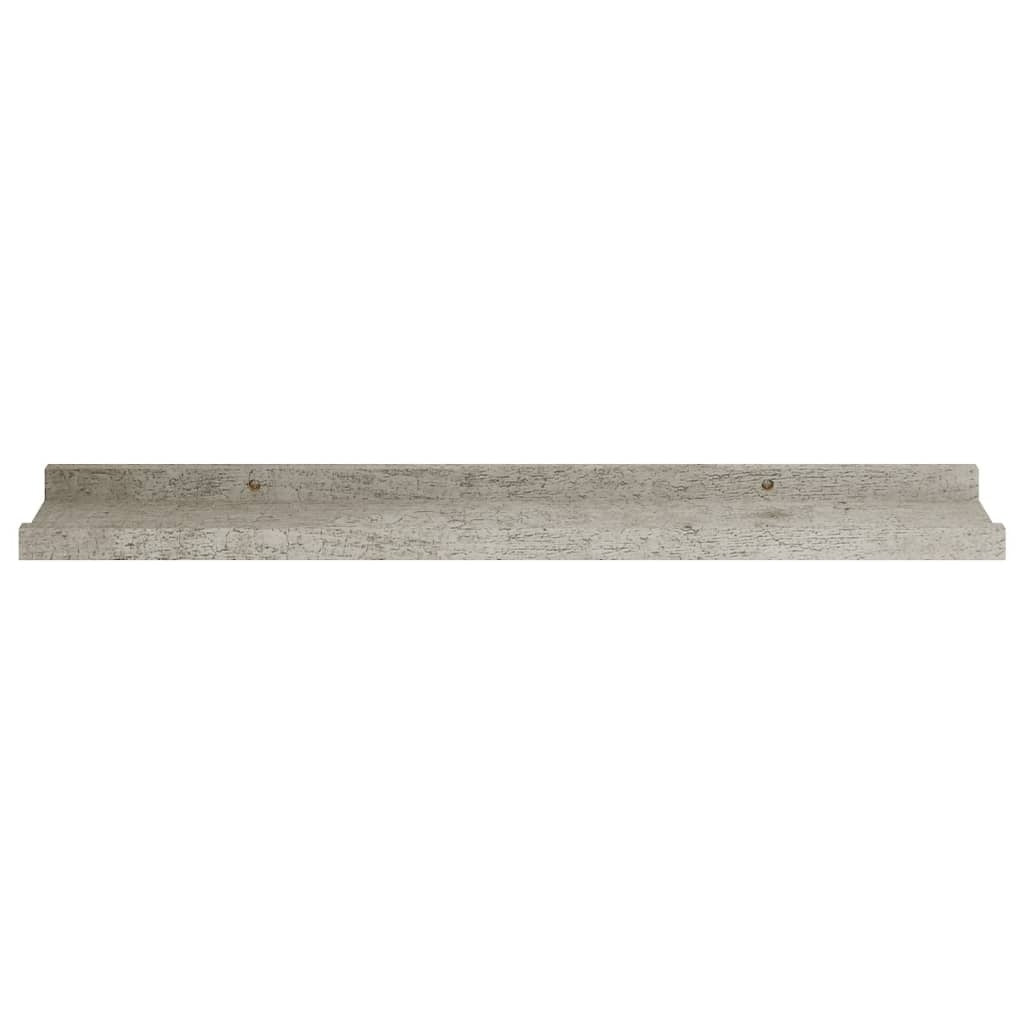 Wall Shelves 2 pcs Concrete Gray 23.6"x3.5"x1.2