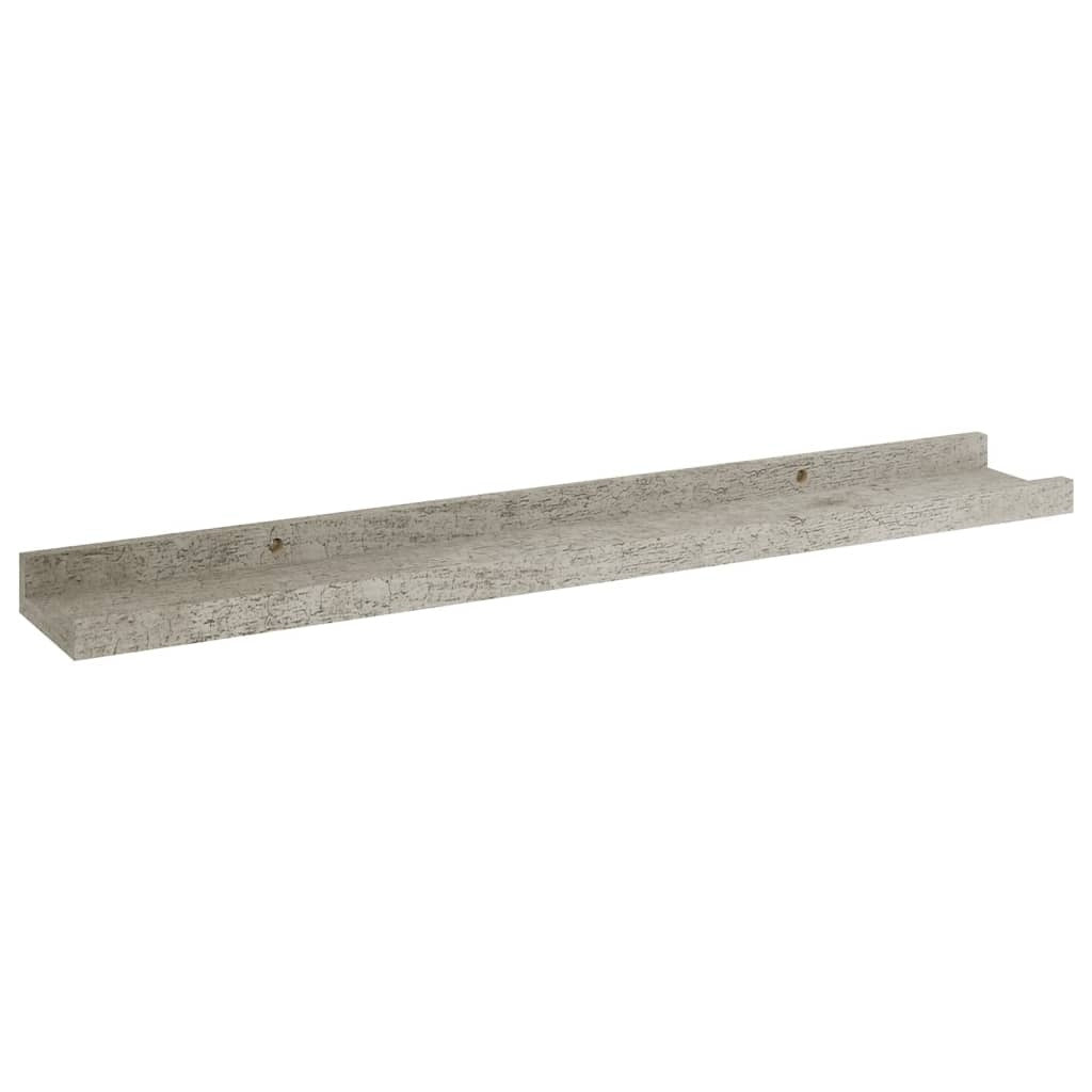 Wall Shelves 2 pcs Concrete Gray 23.6"x3.5"x1.2