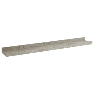 Wall Shelves 2 pcs Concrete Gray 23.6"x3.5"x1.2