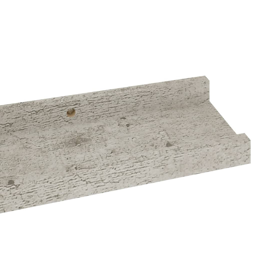 Wall Shelves 2 pcs Concrete Gray 23.6"x3.5"x1.2