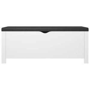 Storage Box with Cushion White 41.3"x15.7"x17.7