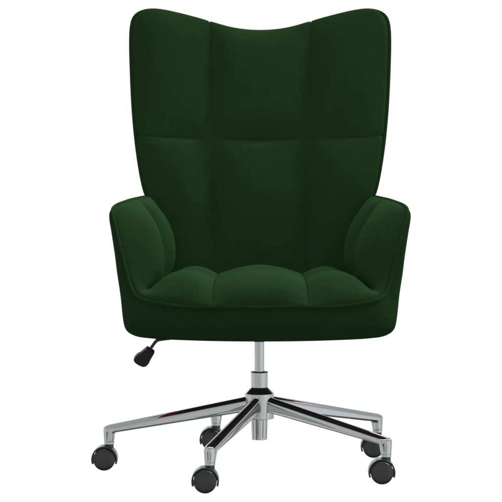 Relaxing Chair Dark Green Velvet