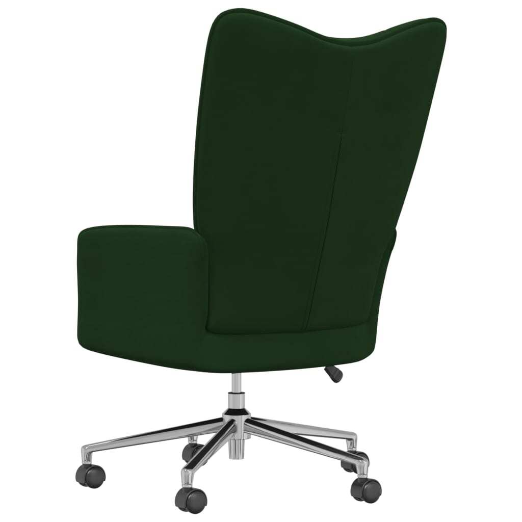 Relaxing Chair Dark Green Velvet