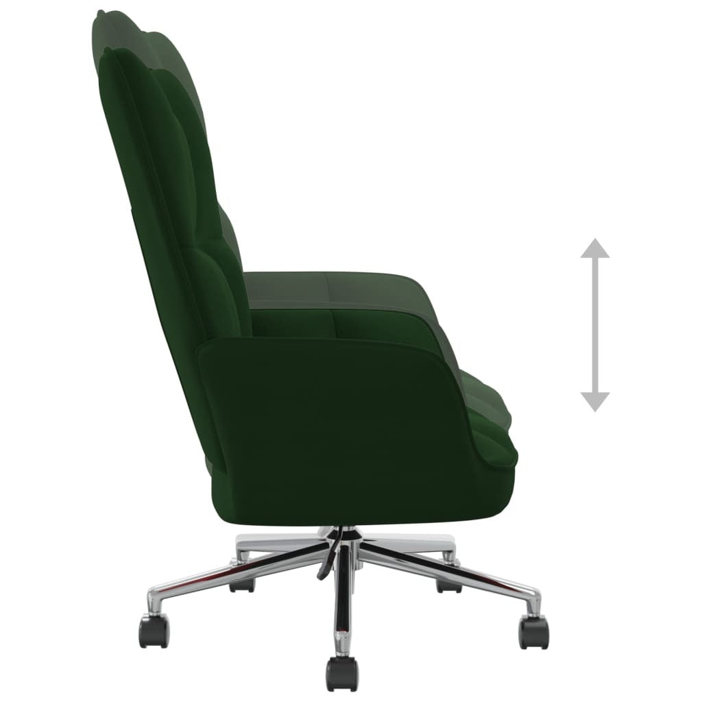 Relaxing Chair Dark Green Velvet