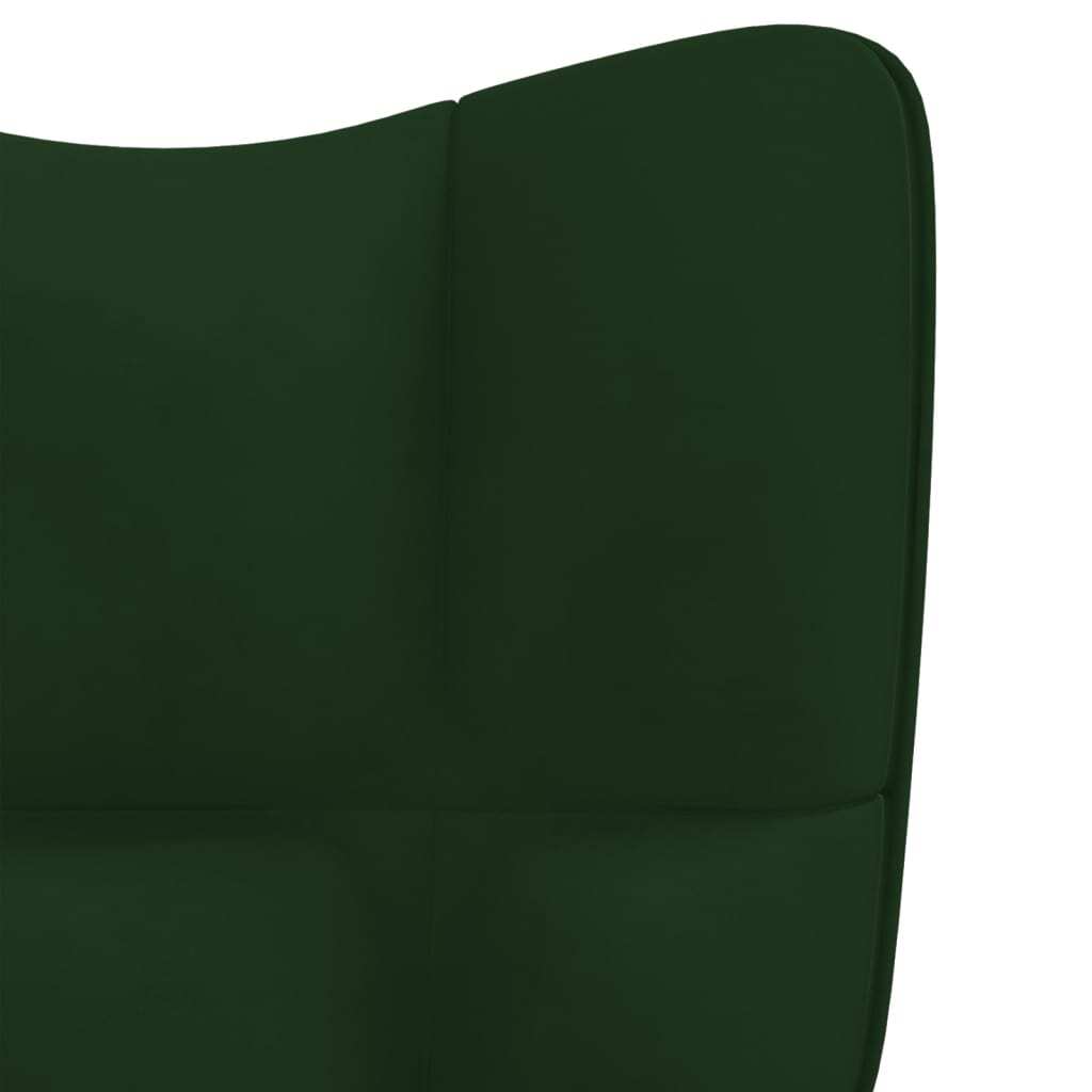 Relaxing Chair Dark Green Velvet