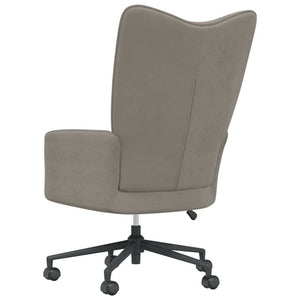 Relaxing Chair Light Gray Velvet
