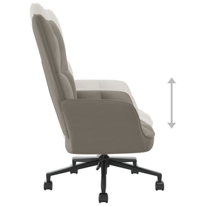 Relaxing Chair Light Gray Velvet