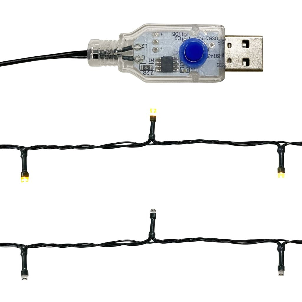 Christmas Garland with LED Lights 65.6 ft Black