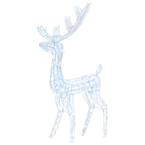 Acrylic Reindeer Christmas Decoration 140 LEDs 4 ft Cold White