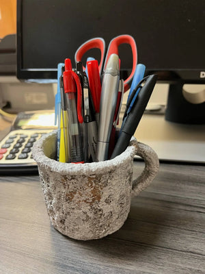 Cement Rustic Mug Planter