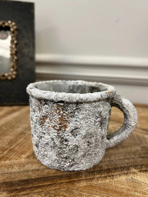 Cement Rustic Mug Planter