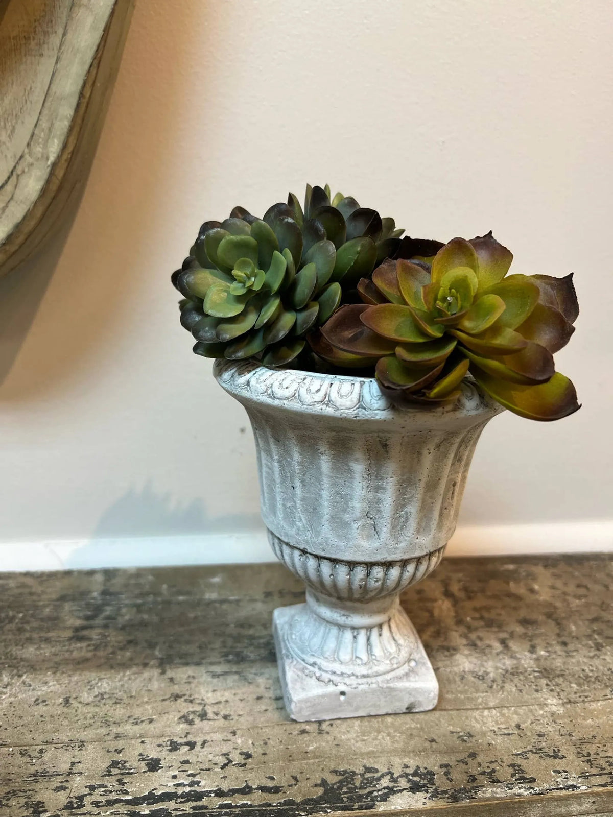 Cement Pedestal Planter Urn