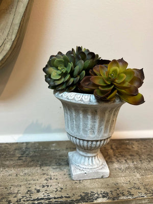 Cement Pedestal Planter Urn