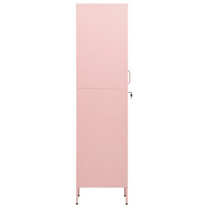 Locker Cabinet Pink 13.8"x18.1"x70.9" Steel