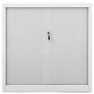 Sliding Door Cabinet Gray 35.4"x15.7"x35.4" Steel