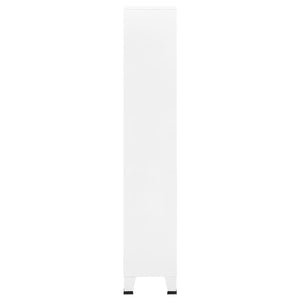 Industrial Bookshelf White 31.5"x12.6"x70.9" Steel