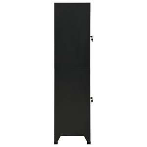 Locker Cabinet Black 15"x17.7"x70.9" Steel