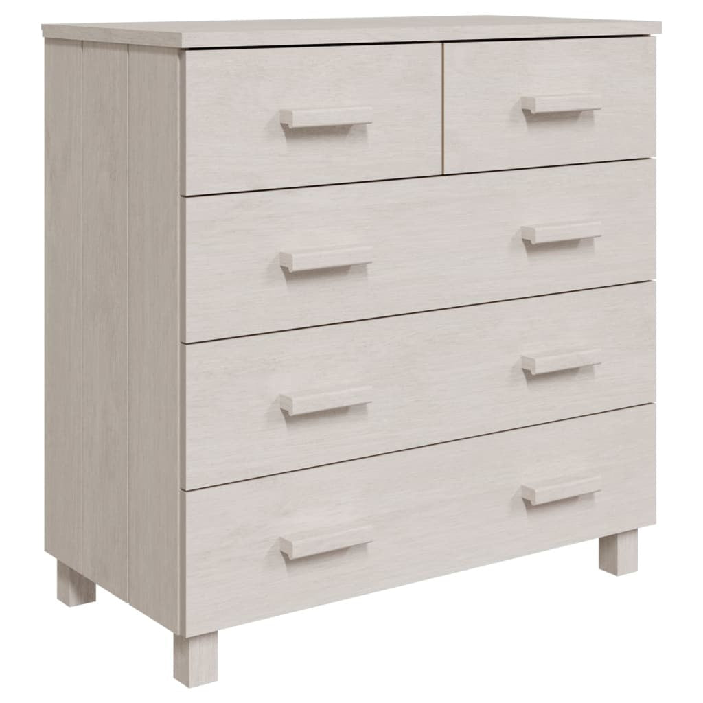 Sideboard HAMAR White 31.1"x15.7"x31.5" Solid Wood Pine